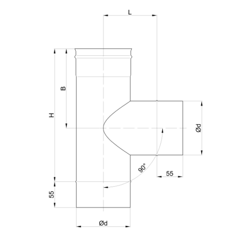 Тройник дымохода 90 МП-П. Размеры, мм trojnik-dymokhoda-90-mp-p-model-500.jpg