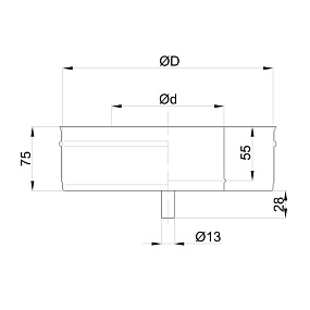 Заглушка сэндвич дымохода