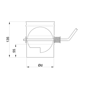 Шибер поворотный