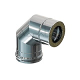 Отвод сэндвич дымохода 90