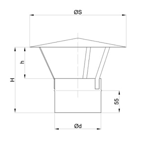 Зонт дымохода П