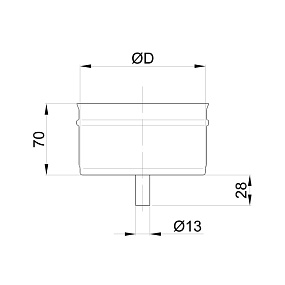 Заглушка с конденсатоотводом